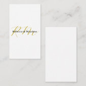 Exklusives einzigartiges Gold-Farben-Monogramm Mod Begleitkarte (Vorne/Hinten)