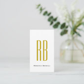 Exklusives einzigartiges Gold-Farben-Monogramm Mod Begleitkarte (Stehend Vorderseite)