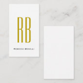 Exklusives einzigartiges Gold-Farben-Monogramm Mod Begleitkarte (Vorne/Hinten)