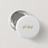 Exklusives einzigartiges Gold-Farben-Monogramm Mod Button (Vorne & Hinten)