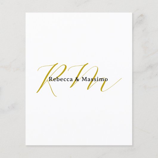 Exklusives einzigartiges Gold-Farben-Monogramm Mod Flyer (Vorne)