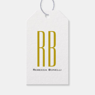 Exklusives einzigartiges Gold-Farben-Monogramm Mod Geschenkanhänger