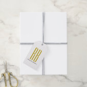 Exklusives einzigartiges Gold-Farben-Monogramm Mod Geschenkanhänger (Mit Garn)