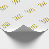 Exklusives einzigartiges Gold-Farben-Monogramm Mod Geschenkpapier (Ecke)