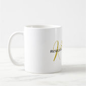 Exklusives einzigartiges Gold-Farben-Monogramm Mod Kaffeetasse (Links)