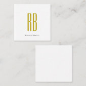 Exklusives einzigartiges Gold-Farben-Monogramm Mod Mitteilungskarte (Vorne/Hinten)