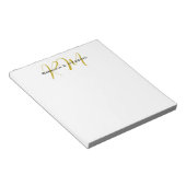 Exklusives einzigartiges Gold-Farben-Monogramm Mod Notizblock (angewinkelt)