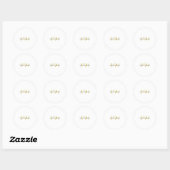 Exklusives einzigartiges Gold-Farben-Monogramm Mod Runder Aufkleber (Blatt)
