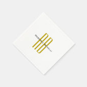 Exklusives einzigartiges Gold-Farben-Monogramm Mod Serviette (Ecke)