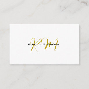 Exklusives einzigartiges goldenes Monogramm modern Begleitkarte