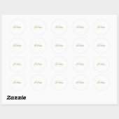 Exklusives einzigartiges Goldfarben-Monogramm mode Runder Aufkleber (Blatt)