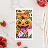 Exklusives Halloween Napkins-Spooky Pumpkin & Ghos Serviette (Beispiel)