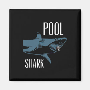Exklusives Pool Shark Billiards Hustler T Shirt fü Magnet