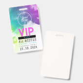 Exklusives VIP-Zugangs-Event Ausweis (Vorder- & Rückseite)