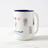 EXKLUSIVES "was ist Ihr Abkommen? … mit CUB" Zweifarbige Tasse (VorderseiteRechts)