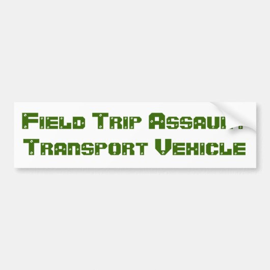 Exkursions-Angriffs-Transportfahrzeug Autoaufkleber (Vorne)