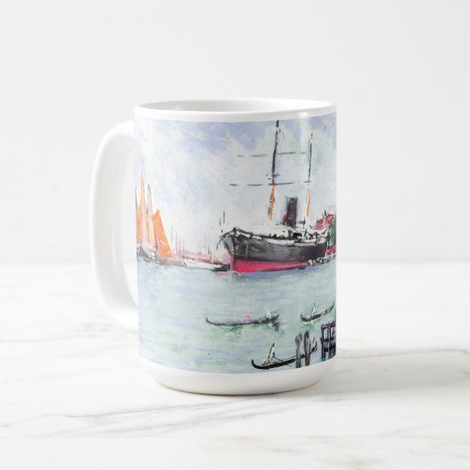 Exkursions-Pier 1901 Venedigs Italien Kaffeetasse (Vorderseite Links)