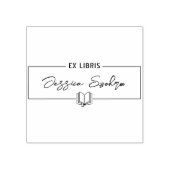 Exlibris Briefmarke für Bücher, Ex Libris Briefmar Gummistempel (Prägung)