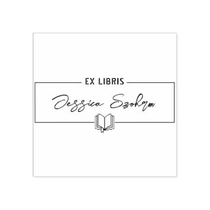 Exlibris Briefmarke für Bücher, Ex Libris Briefmar Gummistempel