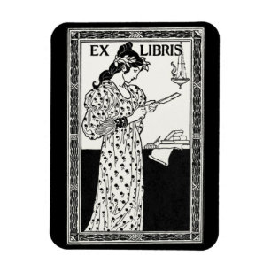 Exlibris im Jugendstil Magnet
