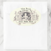 Exlibris Ovaler Aufkleber (Tasche)