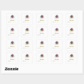 Exlibris 'Personalize Around The World' Quadratischer Aufkleber (Blatt)