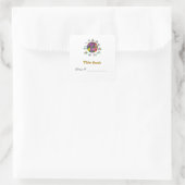 Exlibris 'Personalize Around The World' Quadratischer Aufkleber (Tasche)