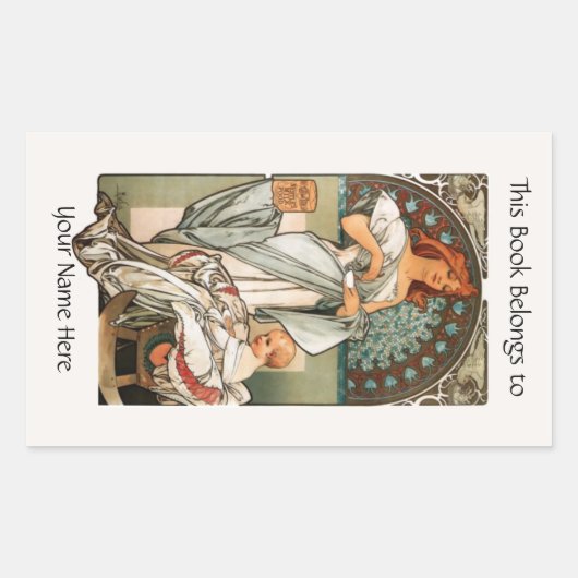 Exlibris Rechteckiger Aufkleber (Vorderseite)