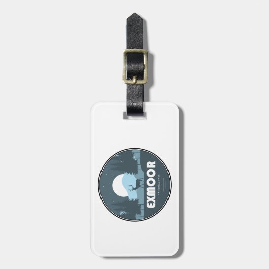 Exmoor National Park Deer Gepäckanhänger (Vorderseite vertikal)