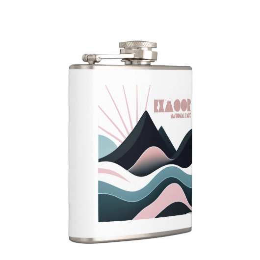 Exmoor National Park farbenfrohe Hügel Flachmann (Rechts)