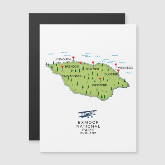 Exmoor National Park Karte (Vorne/Hinten)