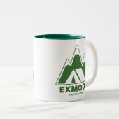 Exmoor National Park Mountains Camping Zweifarbige Tasse (VorderseiteRechts)