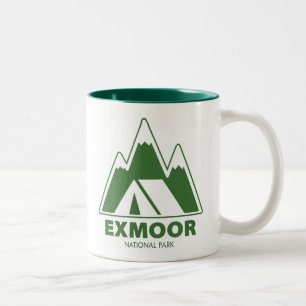 Exmoor National Park Mountains Camping Zweifarbige Tasse
