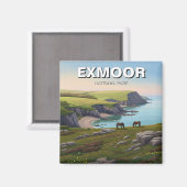 Exmoor National Park Pony Travel Magnet (Vorderseite/Rückseite)