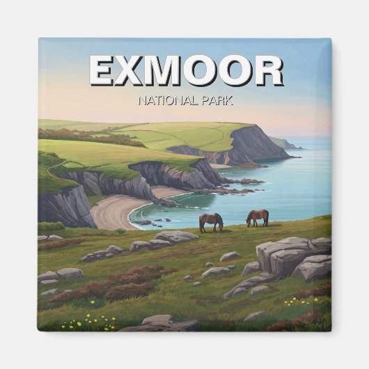 Exmoor National Park Pony Travel Magnet (Vorne)