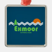 Exmoor National Park Retro Ornament Aus Metall (Vorne)