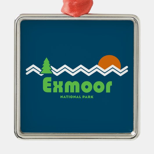 Exmoor National Park Retro Ornament Aus Metall (Vorne)