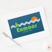 Exmoor National Park Retro Rechteckiger Aufkleber (Umschlag)