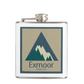 Exmoor National Park Rustic Flachmann (Vorderseite)