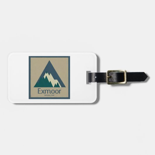 Exmoor National Park Rustic Gepäckanhänger (Vorderseite horizontal)