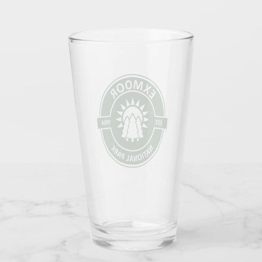 Exmoor National Park Sun Trees Glas (Rückseite)