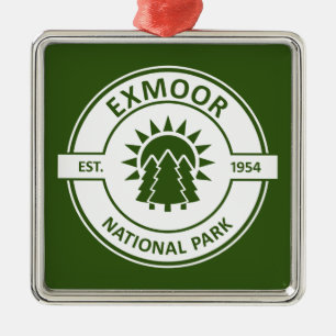 Exmoor National Park Sun Trees Ornament Aus Metall