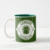 Exmoor National Park Sun Trees Zweifarbige Tasse (Links)