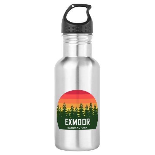 Exmoor-Nationalpark Edelstahlflasche (Vorderseite)