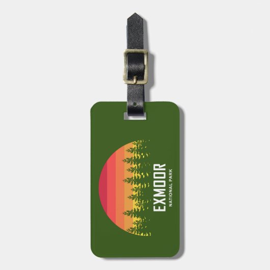 Exmoor-Nationalpark Gepäckanhänger (Vorderseite vertikal)