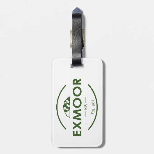 Exmoor-Nationalpark Gepäckanhänger (Rückseite vertikal)