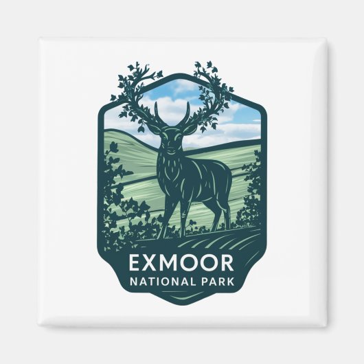 Exmoor Nationalpark Hübsch Hirsch Magnet (Vorne)