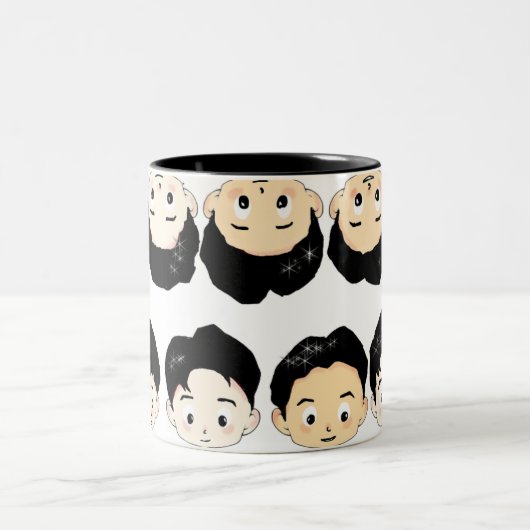 Exo cartoon cute design  zweifarbige tasse (Mittel)