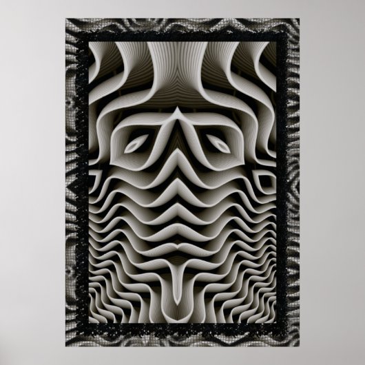 EXO-Skelett 3D optische Illusion Poster (Vorne)