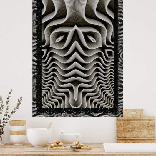 EXO-Skelett 3D optische Illusion Poster (Küche)